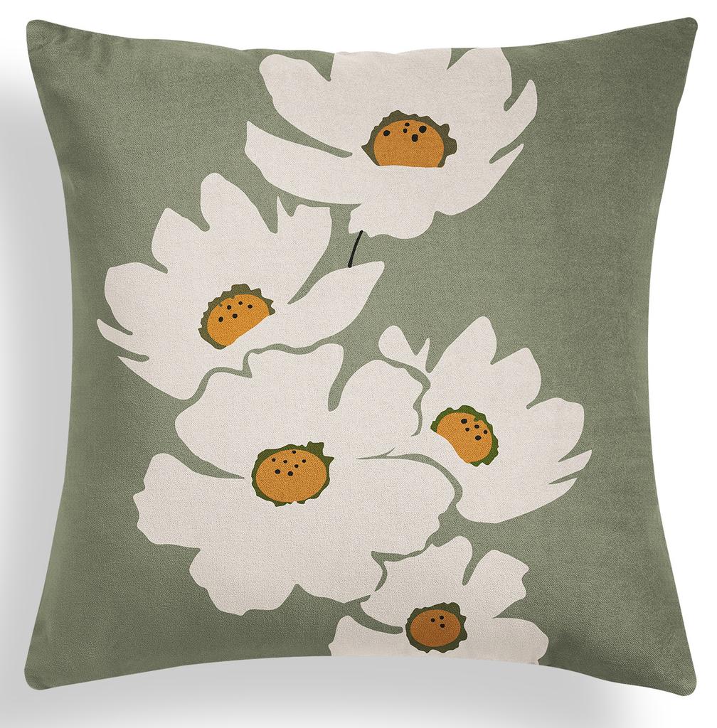 Nordic Geometric Green Pillow Cover Summer Plant Sofa Pillow Cover Cushion Cover Premium Durable Quality Useful