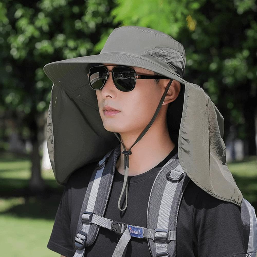 Breathable Women Fisherman Hat UV Protection Face Covering Sunhat Sun Protection Hat  Climbing