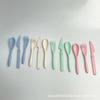 Wheat Straw Spoon Fork Knife Three-piece Set Wheat Tableware Set Plastic Spoon Fork Knife Portable Tableware