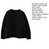 Women Coat Round Neck Long Sleeve Single Breasted Cardigan Solid Color Jacket Coat with Pockets Daily Wear