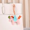 1Pc Horse Pendant Minimalist Bag Pendant Creativity Wing Decoration Cartoon Color Blocking Leather Pendant Car Keychain