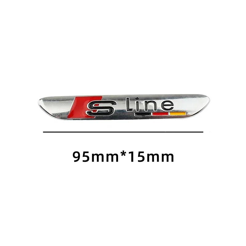 Fender Side Car Allroad Sline Logo Sticker Body Trunk Decal Decoration For hot A3 A4 A5 A6 A7 B8 C5 C6 S3 S4 S5 S6 TT Q3 Q5 Q7