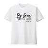 Womens By Grace Through Faith Uplifting Bible Verse T Shirt Black Vintage Washed Homme Unisex Streetwear Graphic Stretched Soft