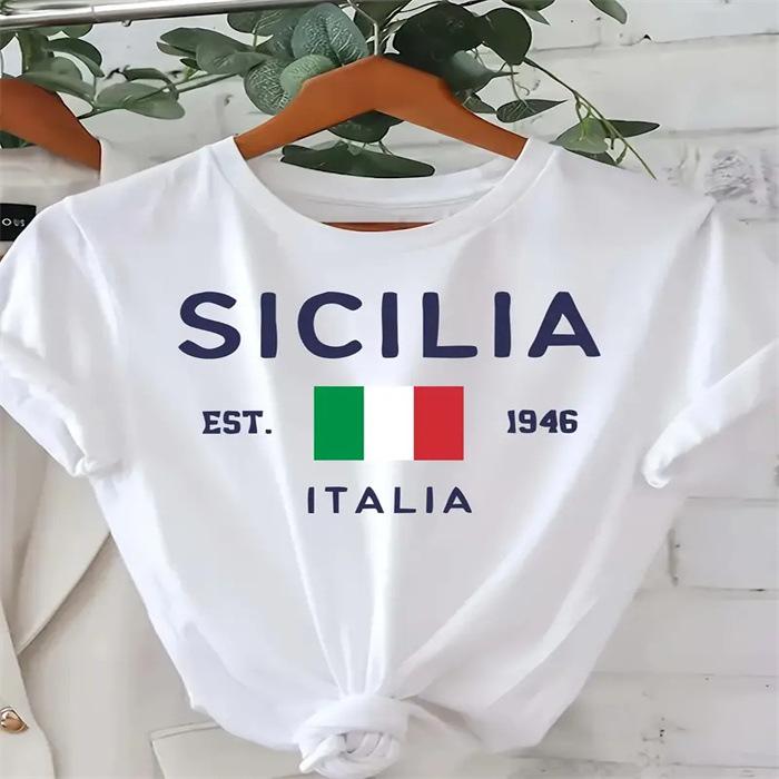 Summer New Women's Fashionable Casual Home Commuting Versatile Round Neck Short Sleeved T-shirts