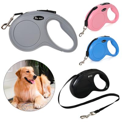 Animal de companie 3m 5m lesă pentru câini în aer liber retractabil cu eliberare rapidă durabilă cățeluș frânghie solidă pentru câini de talie mică, mijlocie, pisici, buldog, articole de pluș