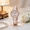 Fashion Alloy Ceramic Quartz Watch With Steel Band For Women