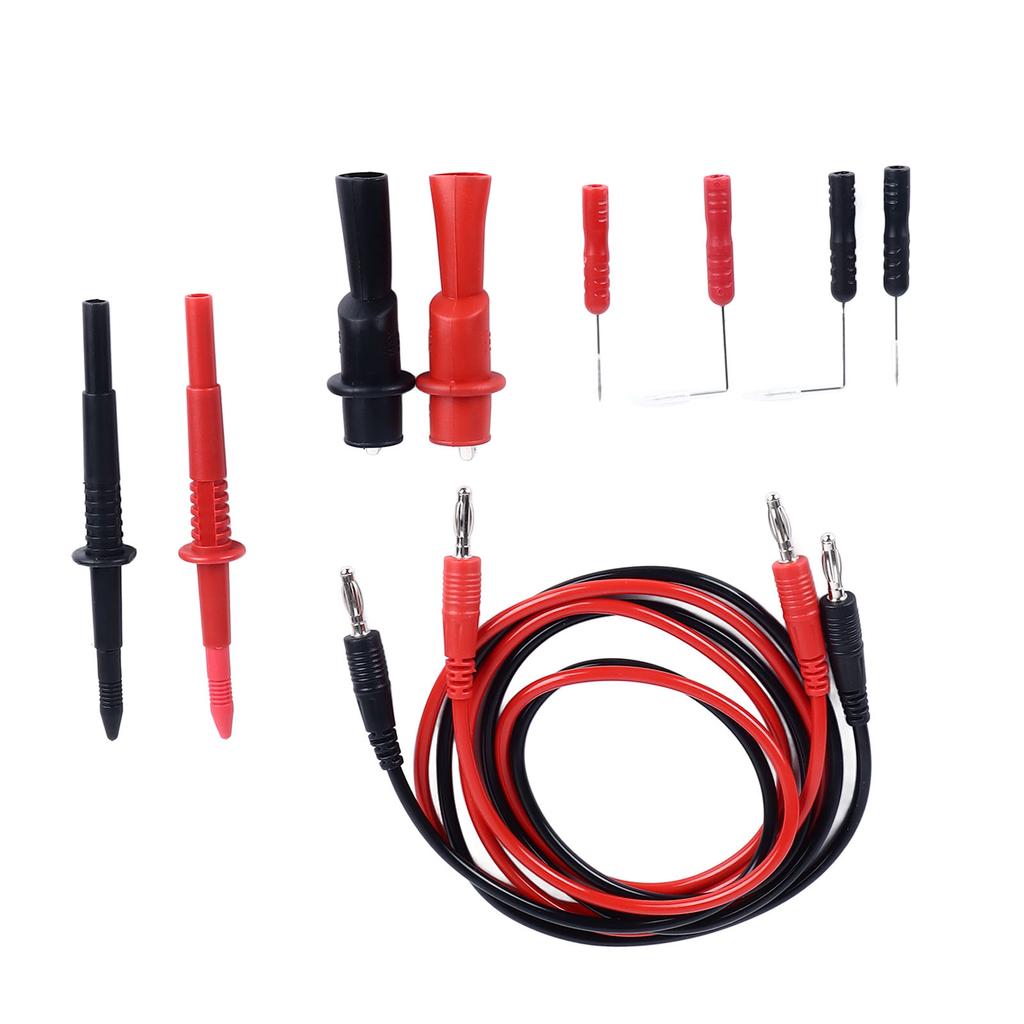 10PCS Set Multimeter Test S Kit Universal Black and Red Electrical Multimeter Testing Probe Set
