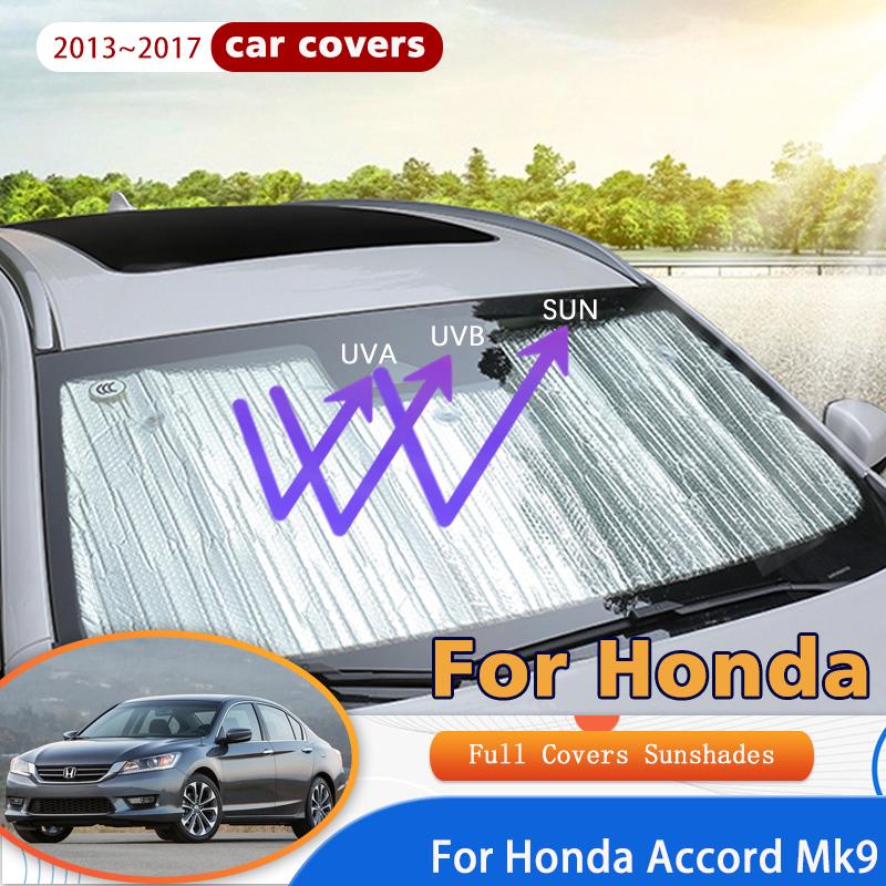 

Полные чехлы солнцезащитные козырьки для Honda Accord Mk9 2013 2014 2015 2016 2017 Автомобильные аксессуары Защита от солнца Лобовые стекла Боковое стекло