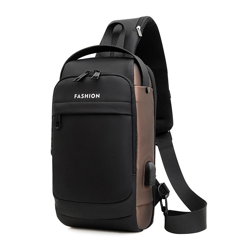 Multifunction Anti-theft USB Shoulder Crossbody Bag Travel Sling Pack Messenger Pack Chest Bag Male Luxury Brand Men