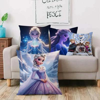 Kissenbezüge Cartoon Frozen Prinzessin Elsa Sofa Dekoration Zuhause Druck Niedlicher Kissenbezug