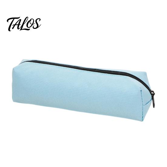 Wide-mouth Zipper Pouch Oxford Pencil Case, Large Capacity Pen for Students, Nylon Fabric Bag Simple Stationery Office School Travel Storage Case