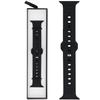 GlacierX Silicone Wave Black Smartwatch Strap for Apple Watch 42/44/45/49mm Black