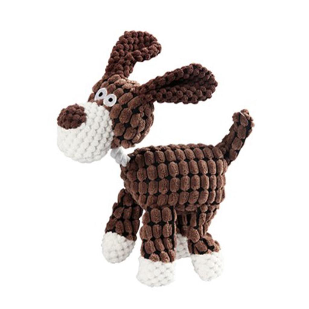 Dog Soft Plush Doll Toy Sound Bite Resistant Cute Expression Stuffed Animal Toy for Puppy