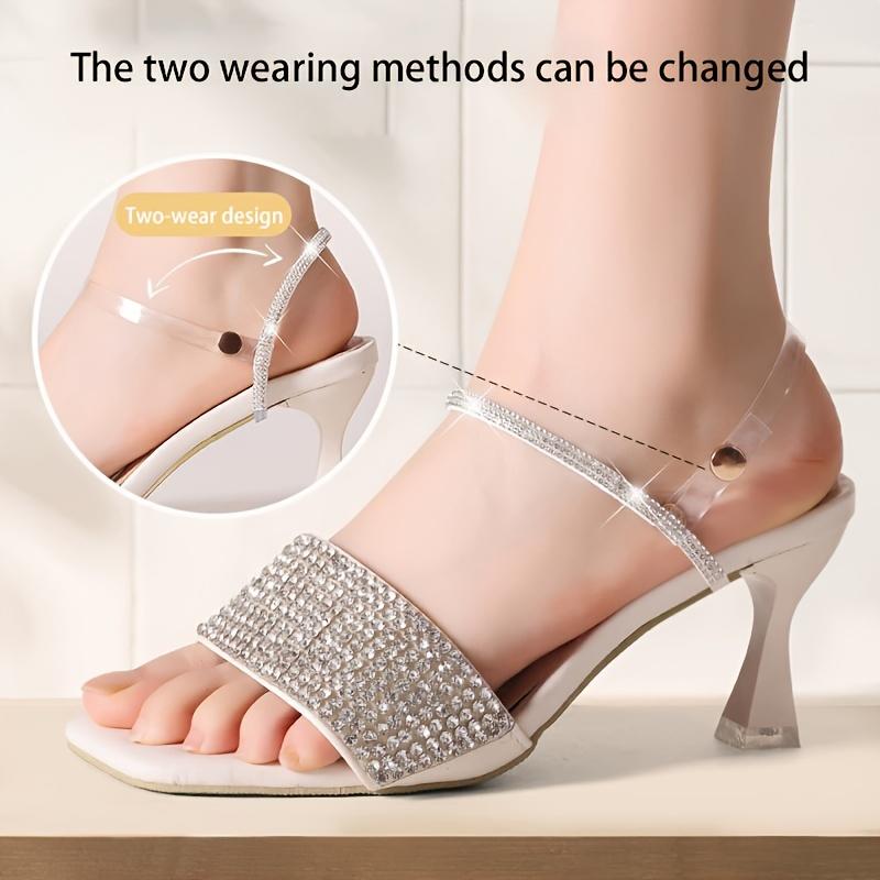 Invisible Adjustable Fixing Belts Transparent Shoelaces for High Heel Shoes Clear Shoe Laces Straps Holding Loose Ankle Shoelace