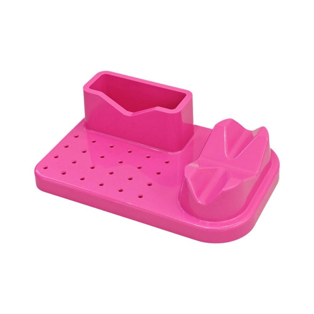 Plastic Multi-Hole Nail Drill Bit Organizer Electric Nail Drill Machine Accessories розы красного