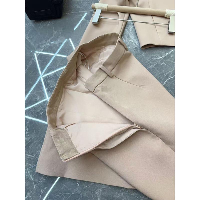 2025 Women's Pink Wool Silk Blend Short Skirt