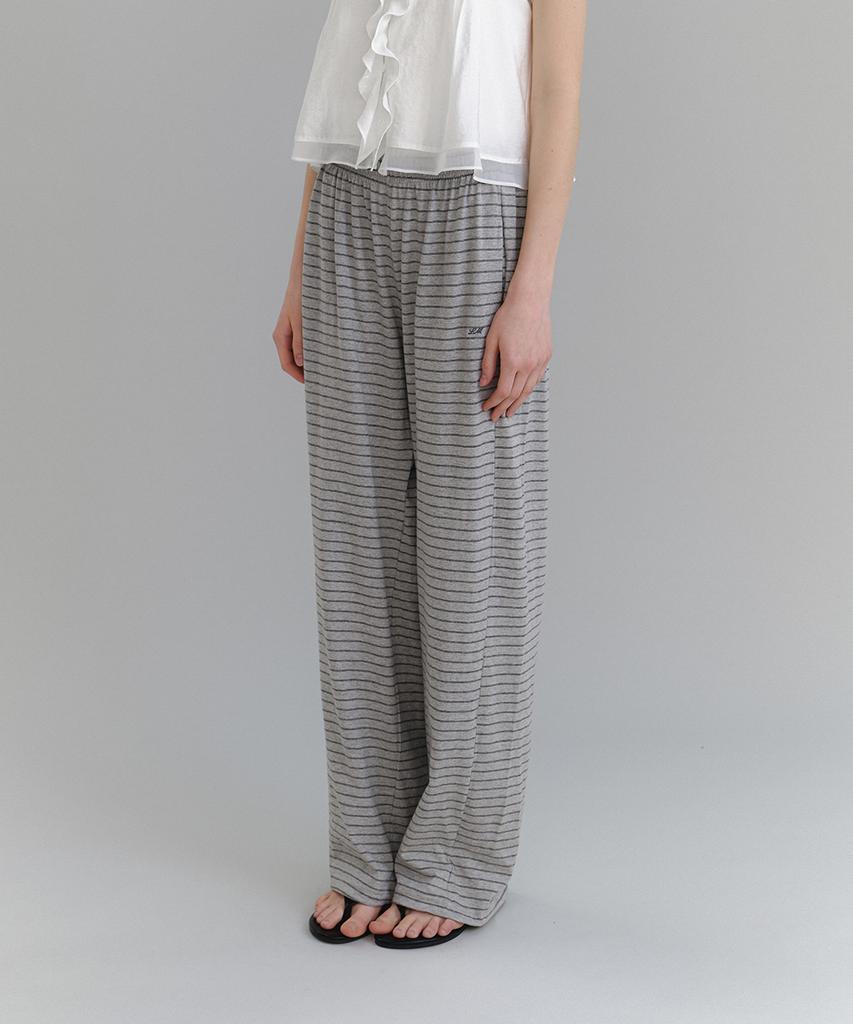 LAMINEZ Lumi Stripe Easy Pants - Gray