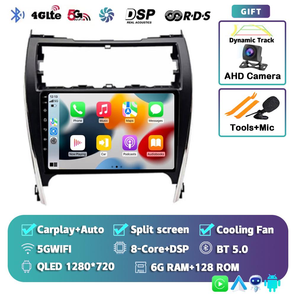 Android 14 Auto Carplay Car Radio For Toyota Camry 7 XV 50 55 US Version 2011 - 2017 Multimedia Player Stereo GPS DSP 2Din Audio
