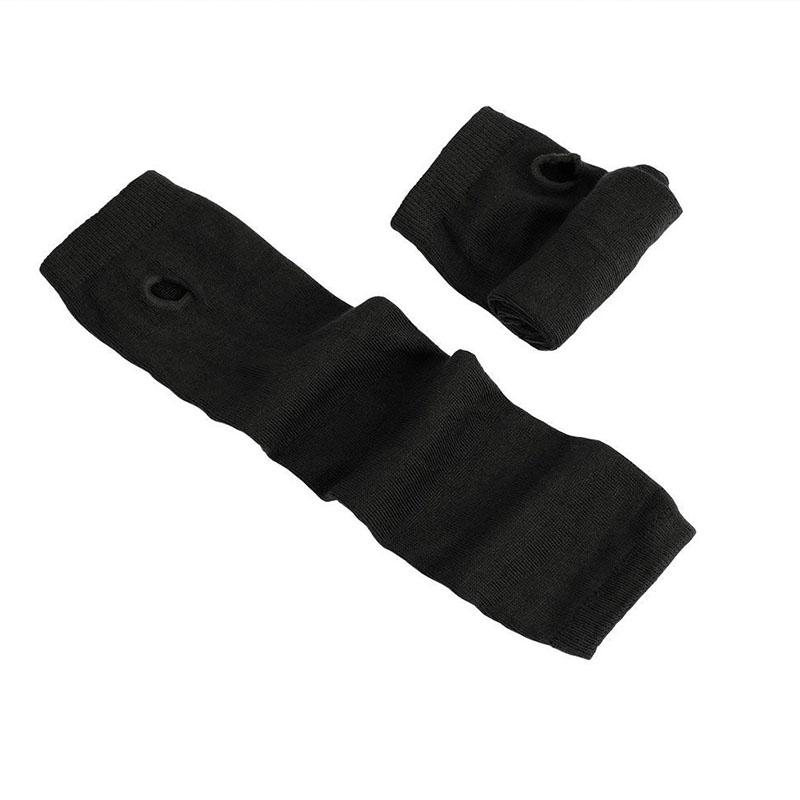 Длинные теплые перчатки без пальцев в стиле панк, готический рок чёрный