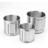 Seekdem Stackable Stainless Steel Mugs, Set of 3, Outdoor/Camping Mugs with Mesh Bag (SD-SMG3SET)