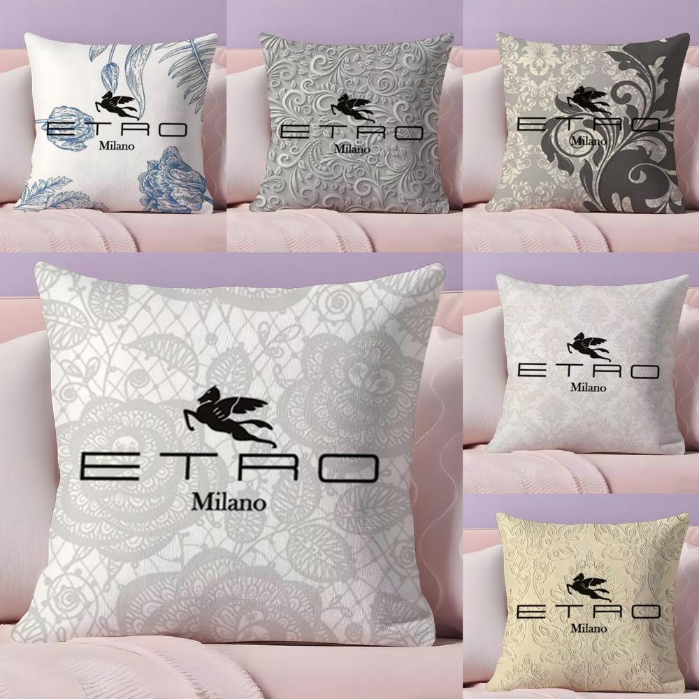 Light Luxury Fashion EETROo Cushion Cover Plush Fabric Soft DoubleSided Printed Sofa Warm Winter Home Gift Pillow Cover