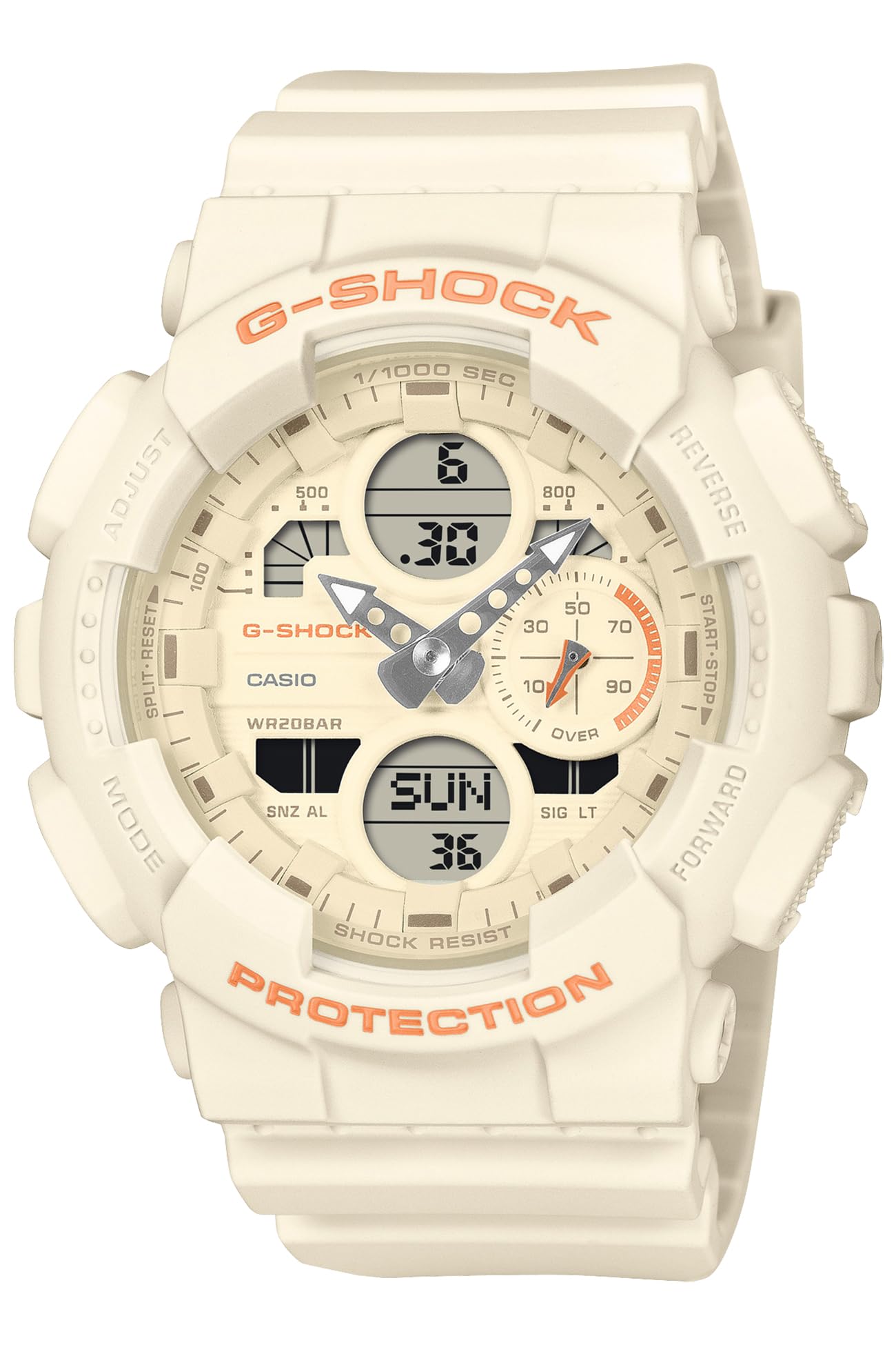 

Часы Casio, изготовленные из экологически чистых материалов G-Shock GMA-S140-7AJF Женские Белые,