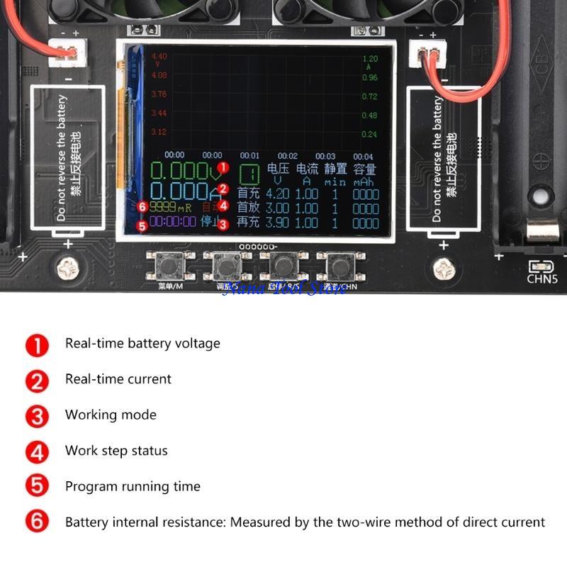 31GJ High Precisions 18650 Battery Tester 8 Channel Capacity Measurement DC5V 10A