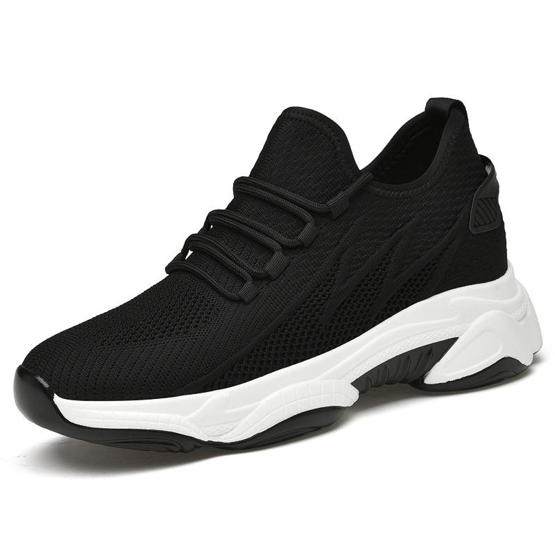 

Men s Invisible Height Increasing Casual Shoes 10cm Elevator Breathable Mesh Upper Walking Shoes with Soft Bottom 36 чёрный