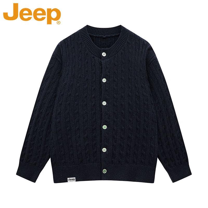 JEEP Men's Casual Cable Knit Cardigan