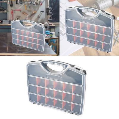 Hardware Organizer Box mit Fächern Kleinteile Organizer Tragbare Werkzeugkiste Kunststoff Schraubenaufbewahrung für Muttern Perlen