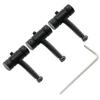 Musiclily Pro 21mm Barrel Steel Telecaster Saddles for Fender Squier Telecaster Electric Guitars, Black (Set of 3)