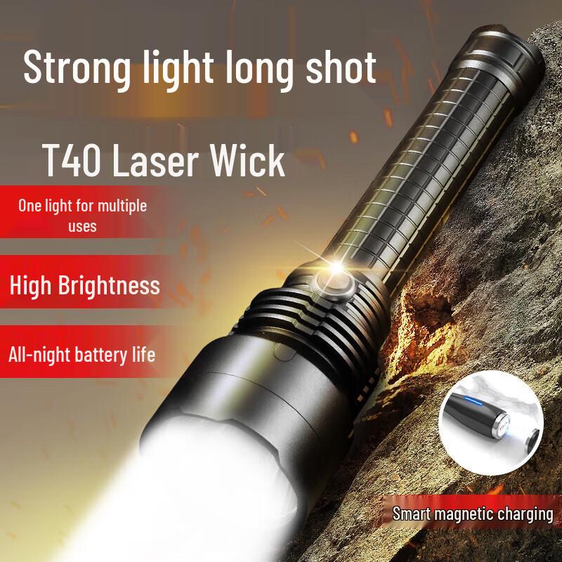 WIDE AWAKE Super Bright Rechargeable Flashlight