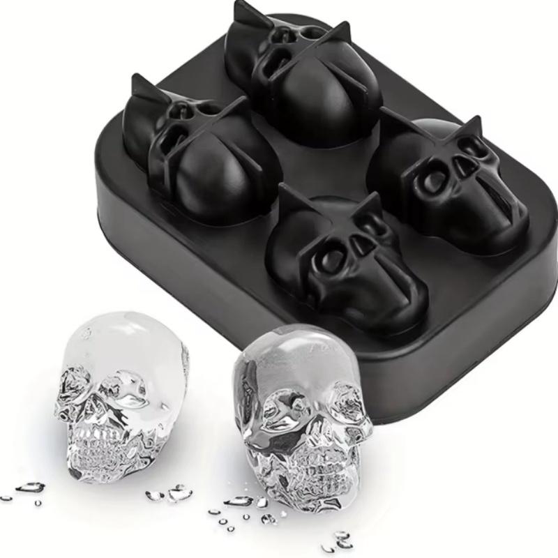 

3D силиконовая форма для кубиков льда, поднос в форме бриллиантовой розы, круглой квадратной формы черепа, кубик льда для коктейля из виски, домашнего бара