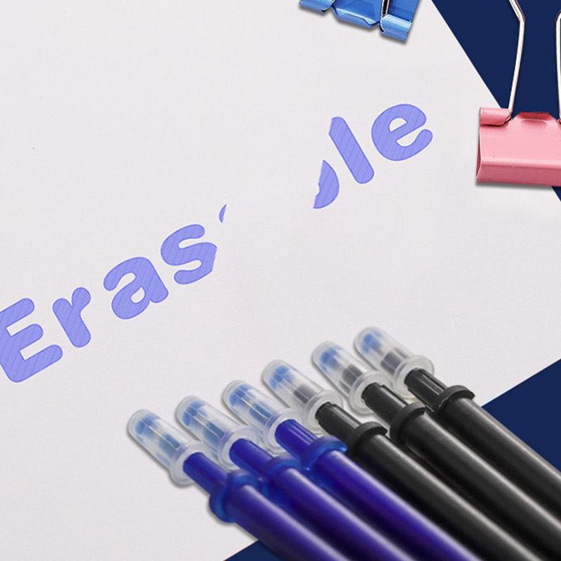 100 Teile/los 0,5 Mm Gel Stift Löschbaren Stift Nachfüllen Stange Set Blau Schwarz Tinte Stift Nachfüllen