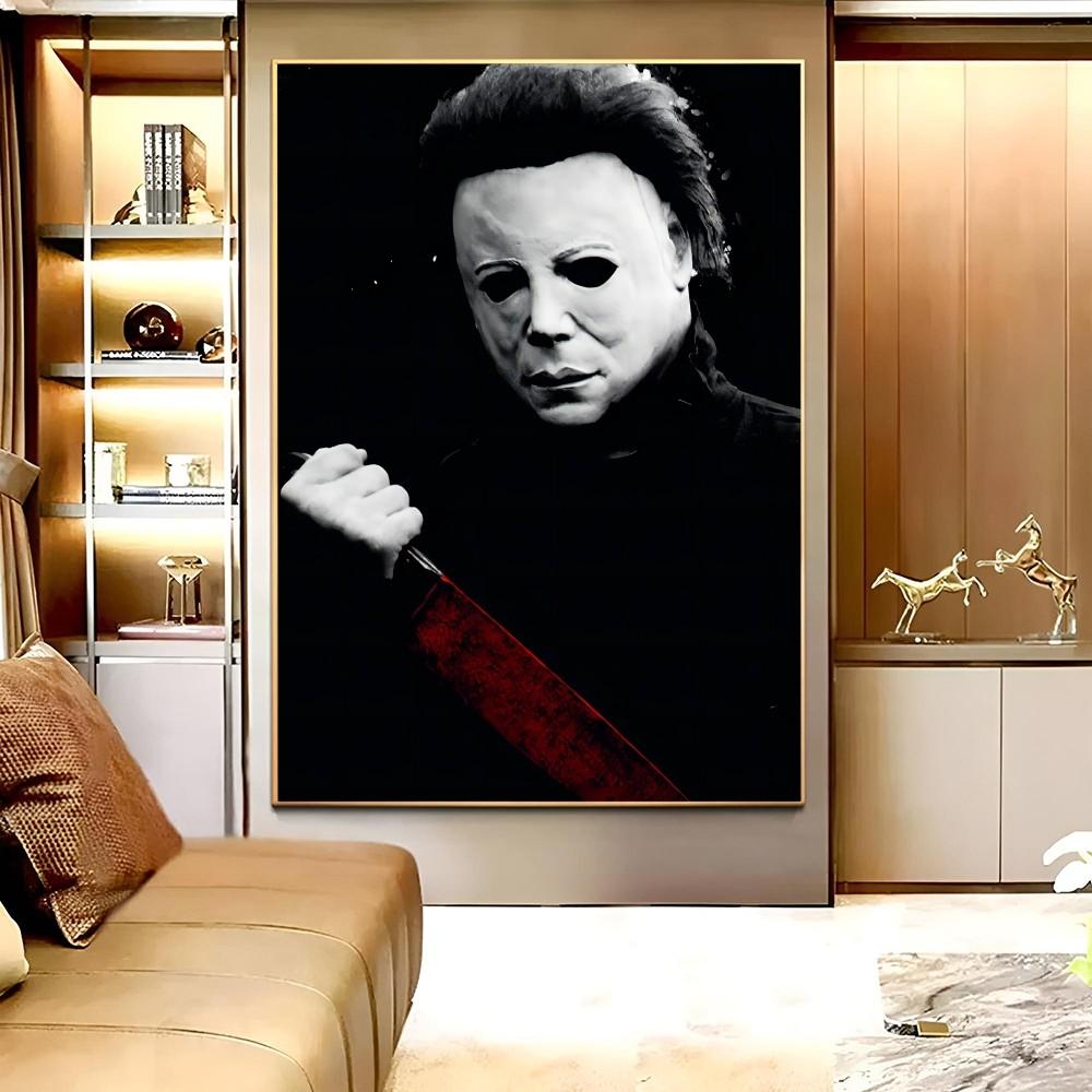 

1 шт. Проклятие Майкла Майерса ужасы Хэллоуин самоклеящийся художественный постер водонепроницаемая бумажная наклейка для дома бар комната настенный декор 21cm×30cm NoFrame