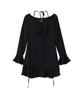 SALON DE YOHN Ballet Mini Dress_ Black