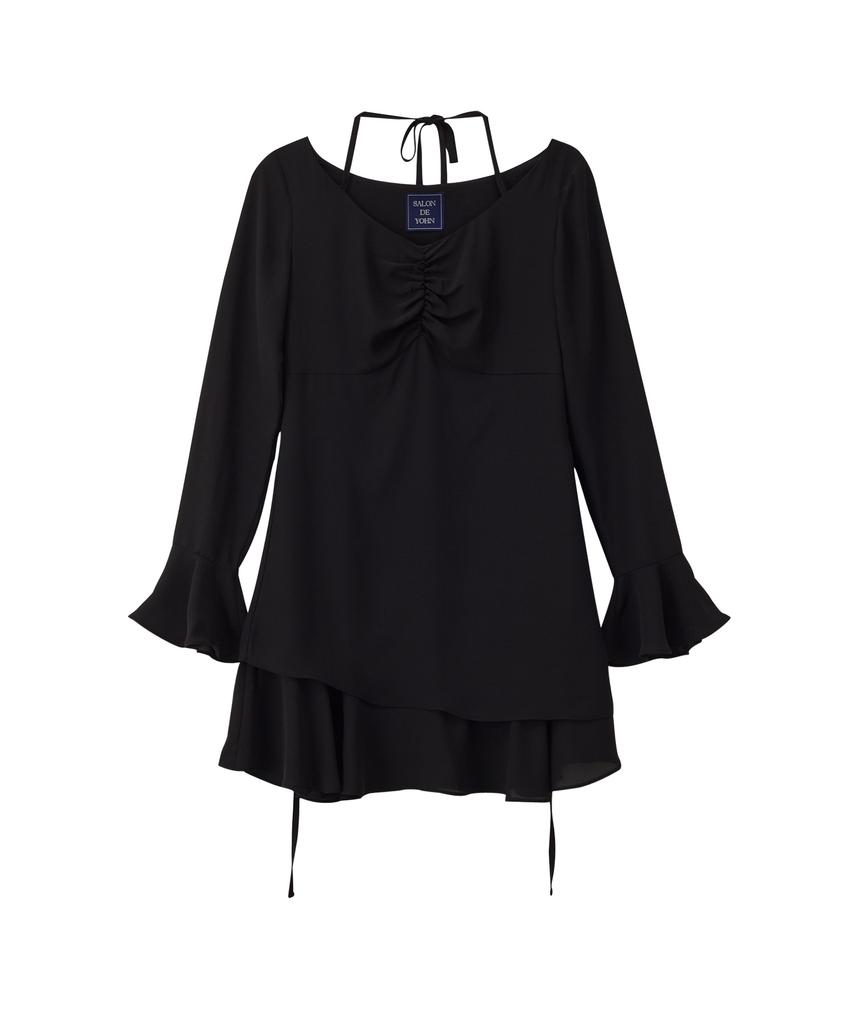 SALON DE YOHN Ballet Mini Dress_ Black