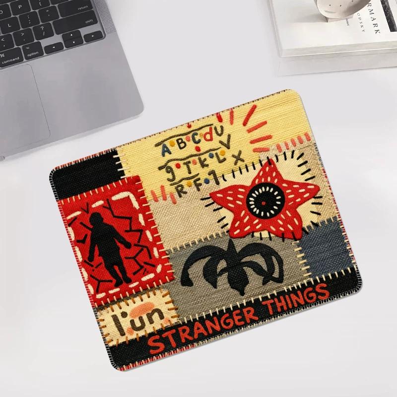 New Creativity Stranger Things Peripheral Gifts Stranger Things Computer Leather Mouse Pad Office Non-slip Dormitory Portable Locked Edge Table Mat