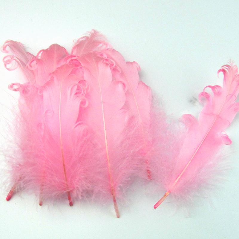 DIY Handmade White Large Curly Feather Accessories for Hats, Clothing, and Bags