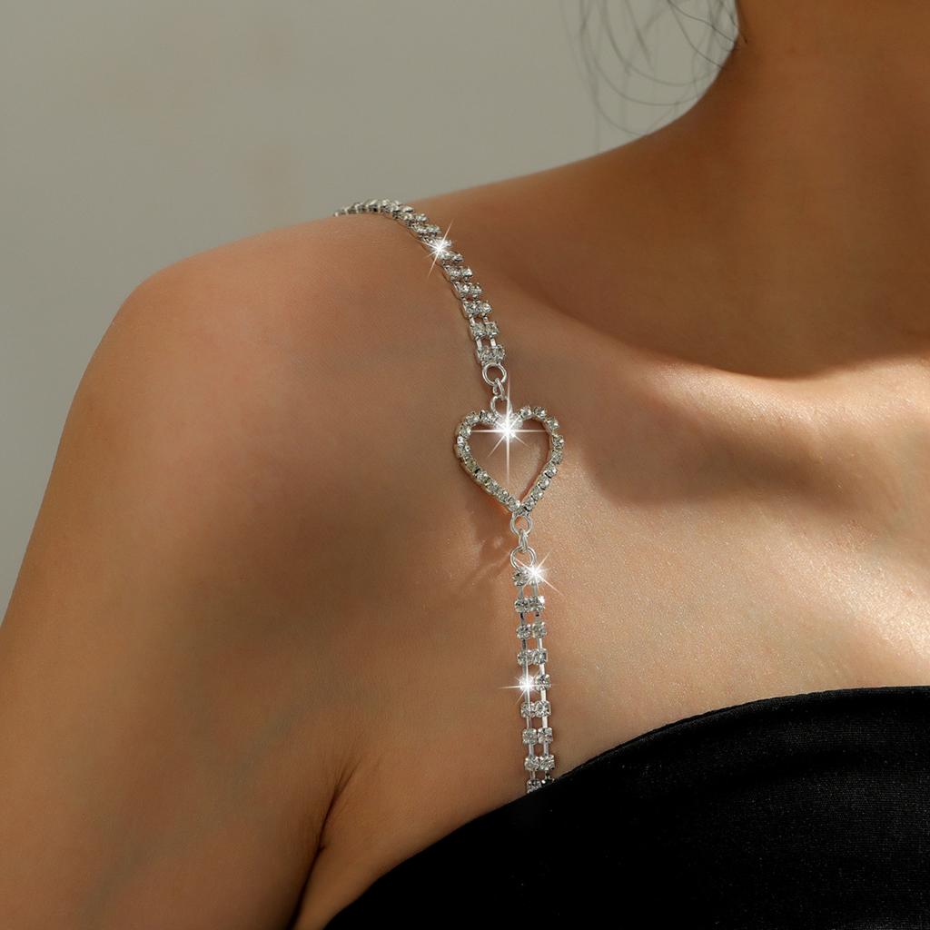 Adjustable Rhinestone Thin Bra Strap Butterfly Heart Crown Pendant Replacement Shoulder Strap Women Wedding Party Dress Accessory