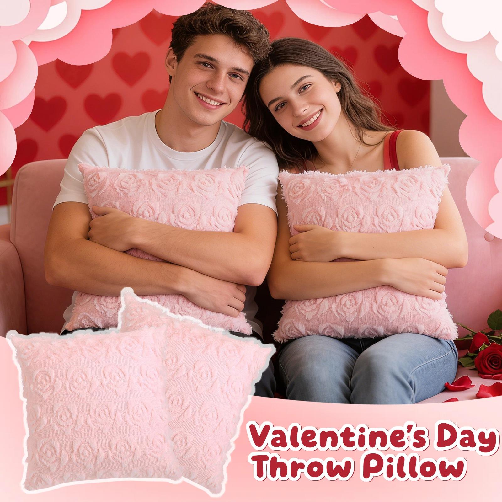 

Solid-color Quilted Plush Flower Pillowcase For Cushions, High-end Sofa Headboard, Solid-color Cushion Cover For Home Decoration. One Size рожевий