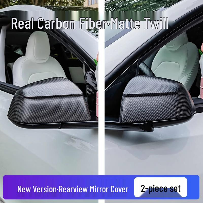 

Tesla Model 3/Y Carbon Fiber Rearview Mirror Cover Replacement