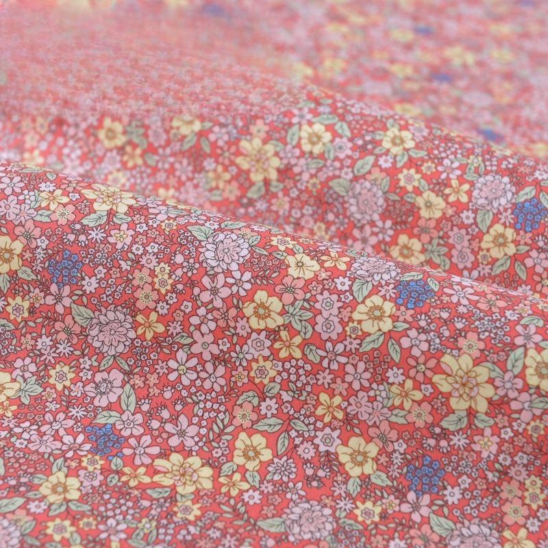 Classics Pastoral Floral Poplin Cotton Fabric DIY Children's Wear Cloth Make Bedding Quilt Decoration Home Sewing Cloth