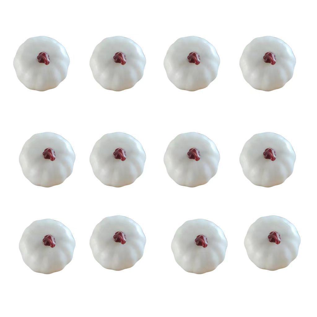 White and Yellow Pumpkin Model for Halloween and Christmas Decoration Wreaths