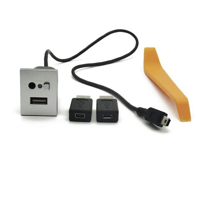1 Pcs Car AUX/USB Input Adapter Mini Cable USB Slot Interface Button Switch for Ford Focus 2 Mk2 2009 2010 2011 Accessories