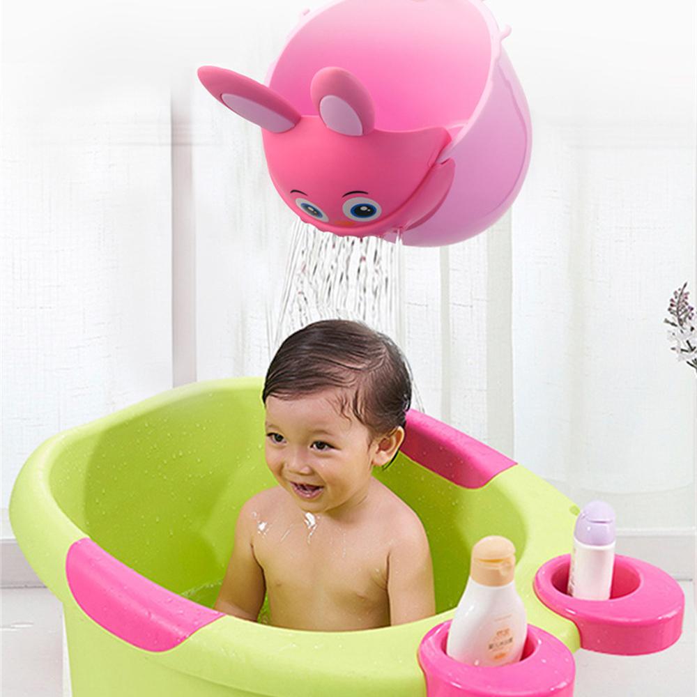 Newborn Child Shower Shampoo Cup Baby Cartoon Rabbit Shower Cup Baby Shower Water Spoon Bath Cup Watering Cup