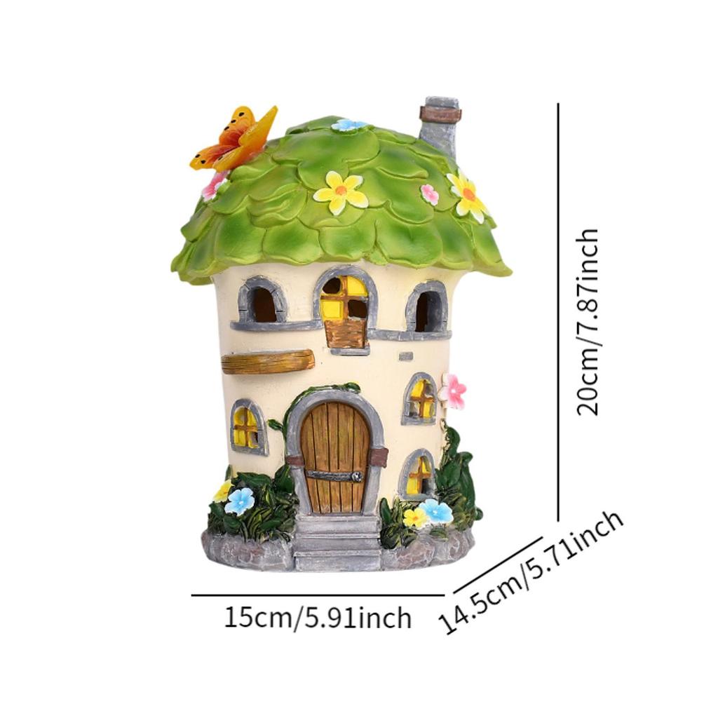 Garden Mushroom Statue Resin Sculpture Solar Sculpture for Home Lawn Patio