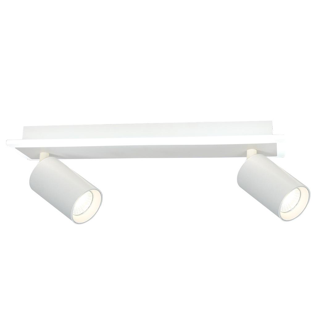 Modern White Wall-Ceiling Lamp 40 Cm Movable Spotlights 2Xgu10 + Led 8W Variable Color Parma Light Prestige