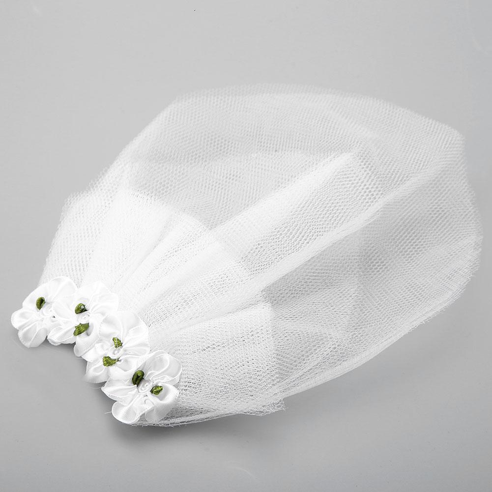 Pet Wedding Veil Dog Flower Headdress Veil Clip Pet Dog Accessory (S)