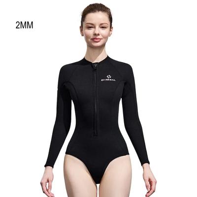 2MM Women Neoprene Outdoor Water Sports Spearfishing Snorkeling Swim Diving Suit Scuba Long Sleeve Kayaking Drifting WetSuit